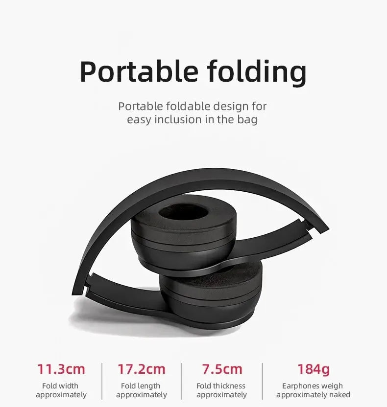 Fone Wireless Bluetooth Headphones HIFI Stereo Foldable P47 Earphones Kid Helmet Gift With Microphone Support SD Card For iPhone - Tara's Tiny Treasures