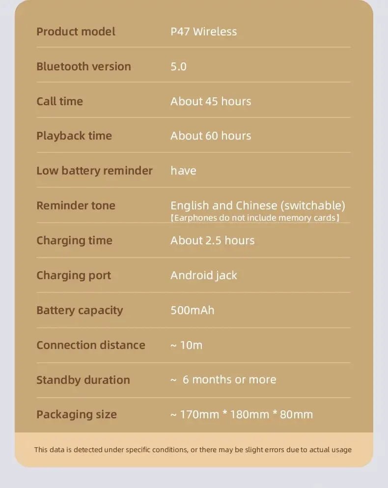 Fone Wireless Bluetooth Headphones HIFI Stereo Foldable P47 Earphones Kid Helmet Gift With Microphone Support SD Card For iPhone - Tara's Tiny Treasures