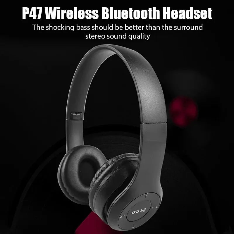 Fone Wireless Bluetooth Headphones HIFI Stereo Foldable P47 Earphones Kid Helmet Gift With Microphone Support SD Card For iPhone - Tara's Tiny Treasures