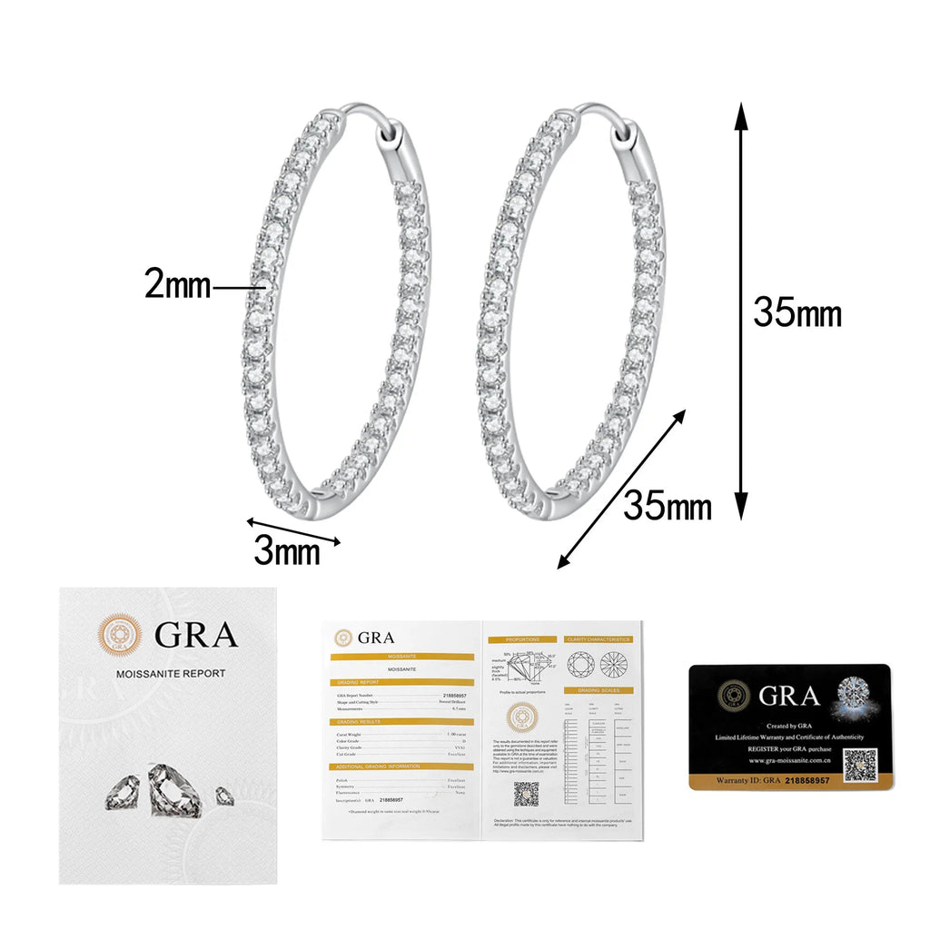 Full Diamond Moissanite S925 Sterling Silver Light Luxury French High-end Earrings Versatile Affordable Fashion Luxury Jewelry - Tara's Tiny Treasures