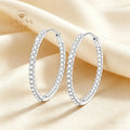 Full Diamond Moissanite S925 Sterling Silver Light Luxury French High-end Earrings Versatile Affordable Fashion Luxury Jewelry - Tara's Tiny Treasures