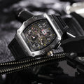 Fully automatic mechanical watch men's large dial men's trendy and fashionable wine barrel shaped mechanical watch sports men's - Tara's Tiny Treasures