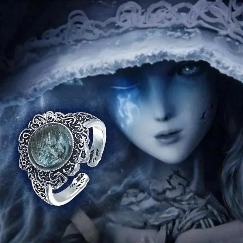Game Dark Moon Ring Spectral Steed Whistle Ring Melina Summon Torrent Tool Adjustable Finger Rings for Women Men Jewelry - Tara's Tiny Treasures