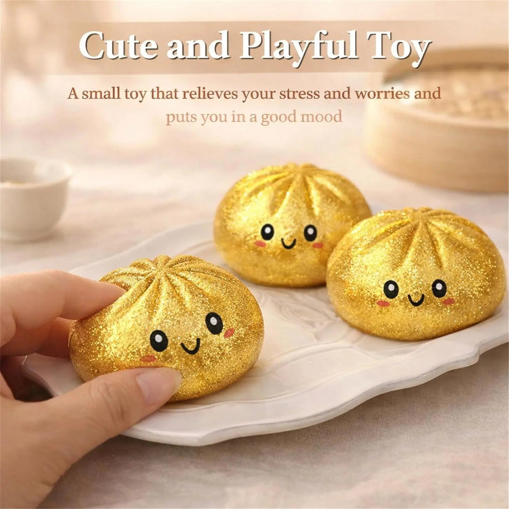 Glitter Dumpling Glitter Dumpling Squishy with Box Dumplings Sensory Squeeze Toy for Stress Relief - Tara's Tiny Treasures