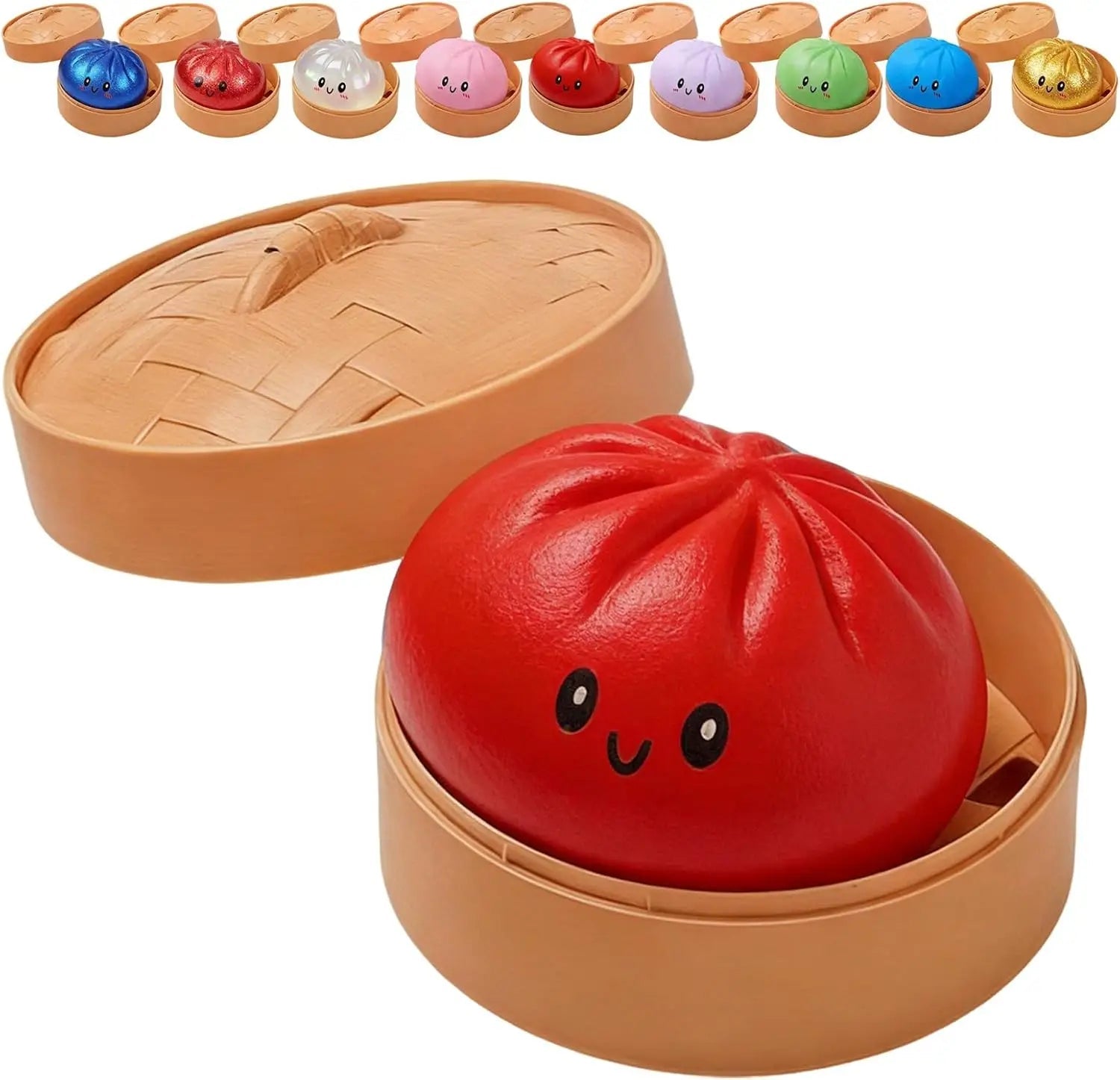 Glitter Dumpling Glitter Dumpling Squishy with Box Dumplings Sensory Squeeze Toy for Stress Relief - Tara's Tiny Treasures