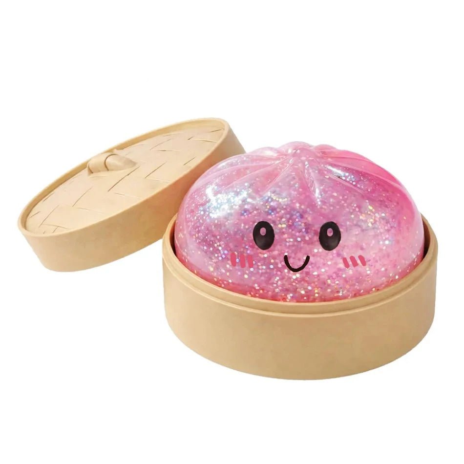 Glitter Dumpling Glitter Dumpling Squishy with Box Dumplings Sensory Squeeze Toy for Stress Relief Gifts - Tara's Tiny Treasures