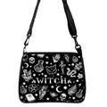 Gothic Cat Printed Shoulder Bag Halloween Fabric Crossbody Bag Versatile Small Square Purse Simple and Stylish Women's Handbag - Tara's Tiny Treasures