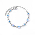 Gothic Rainbow Evil Eye Bracelets For Women Stainless Steel Gold Color Turkish Demon Chain Charm Bracelet Summer Beach Jewelry - Tara's Tiny Treasures
