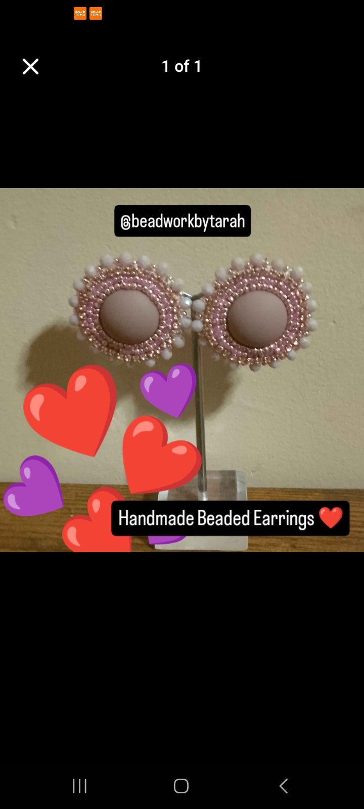Handmade Beaded Earrings - Tara's Tiny Treasures