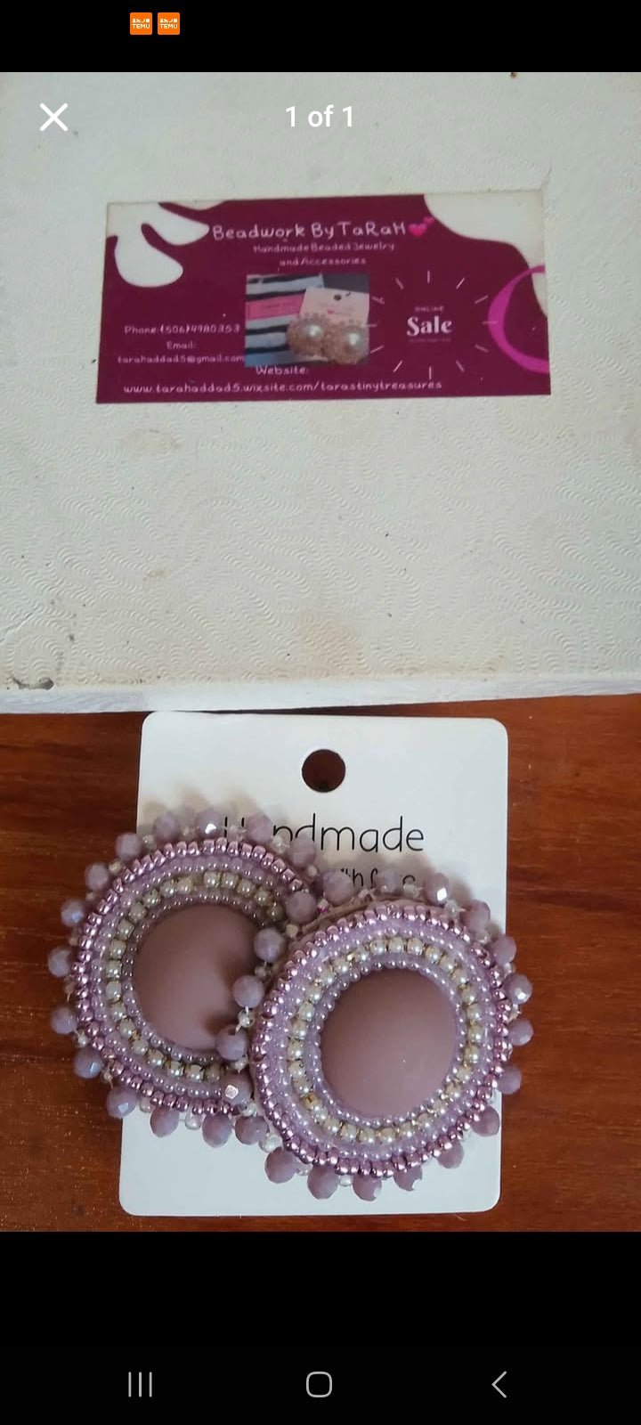 Handmade Beaded Earrings - Tara's Tiny Treasures