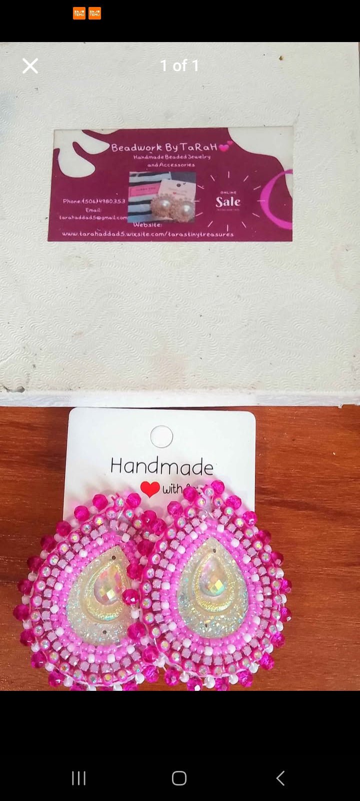 Handmade Beaded Earrings - Tara's Tiny Treasures