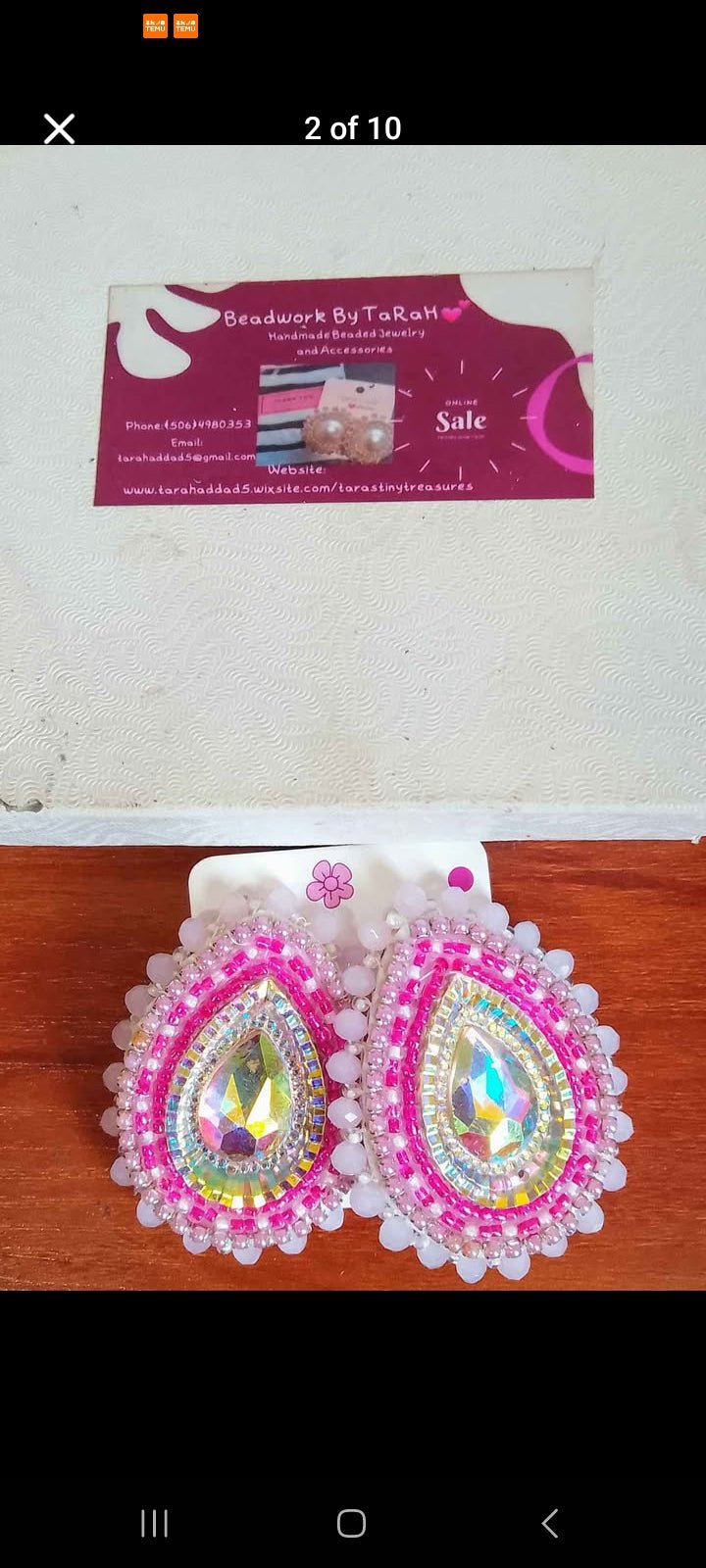 Handmade Beaded Earrings - Tara's Tiny Treasures