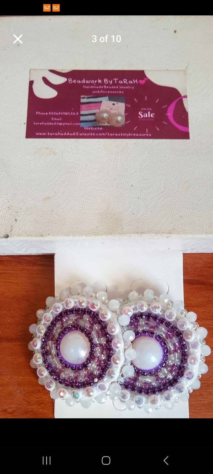 Handmade Beaded Earrings - Tara's Tiny Treasures