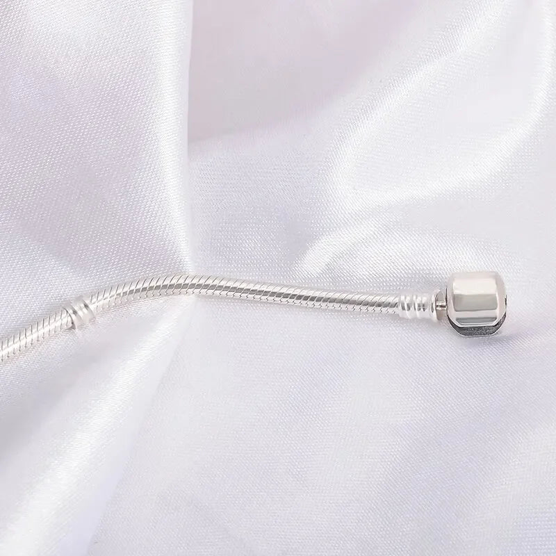Handmade Original Fine Jewelry 925 Silver Charm Bracelet Soft Smooth Snake Bone Bracelets for Women - Tara's Tiny Treasures