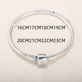 Handmade Original Fine Jewelry 925 Sterling Silver Charm Bracelet Soft Smooth Snake Bone Bracelets For Women - Tara's Tiny Treasures