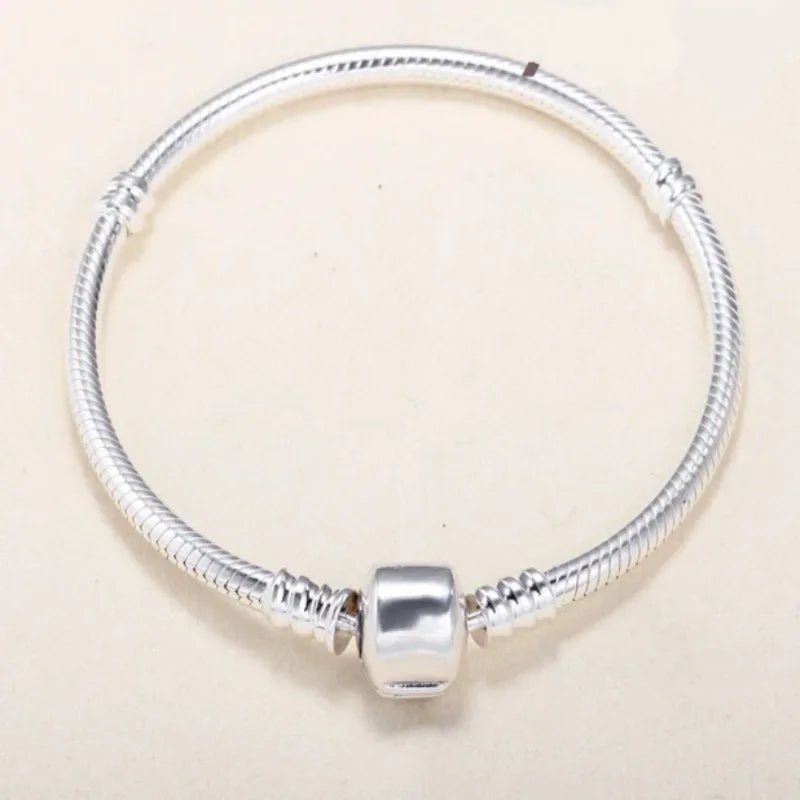 Handmade Original Fine Jewelry 925 Sterling Silver Charm Bracelet Soft Smooth Snake Bone Bracelets For Women - Tara's Tiny Treasures