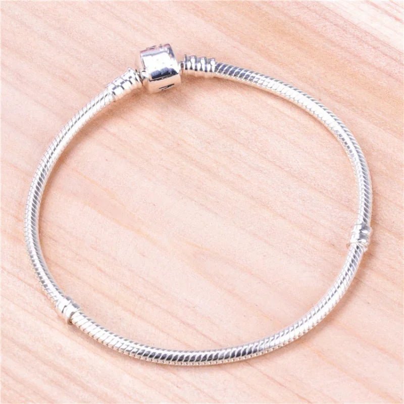 Handmade Original Fine Jewelry 925 Sterling Silver Charm Bracelet Soft Smooth Snake Bone Bracelets For Women - Tara's Tiny Treasures