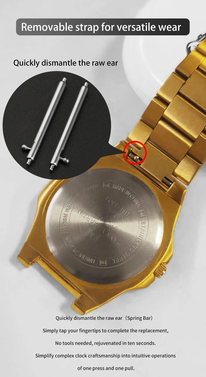Hannah Martin Men Watch 6.8mm Ultrathin JP Movement Black Stainless Steel Business Watch 1 Set Replaceable Leather Quartz Watch - Tara's Tiny Treasures