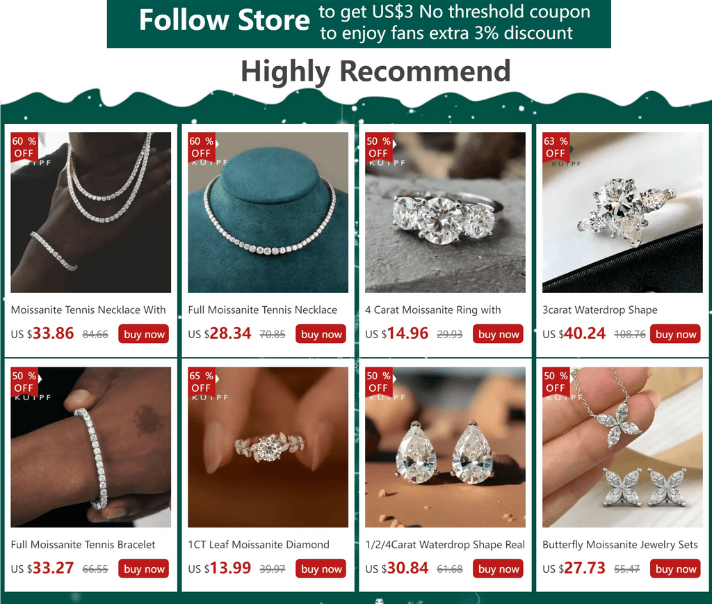 Heart Shape Moissanite Diamond Jewelry Set for Women 925 Sterling Silver Plated 18k Gold Neckchain Pendant Necklace Stud Earring - Tara's Tiny Treasures