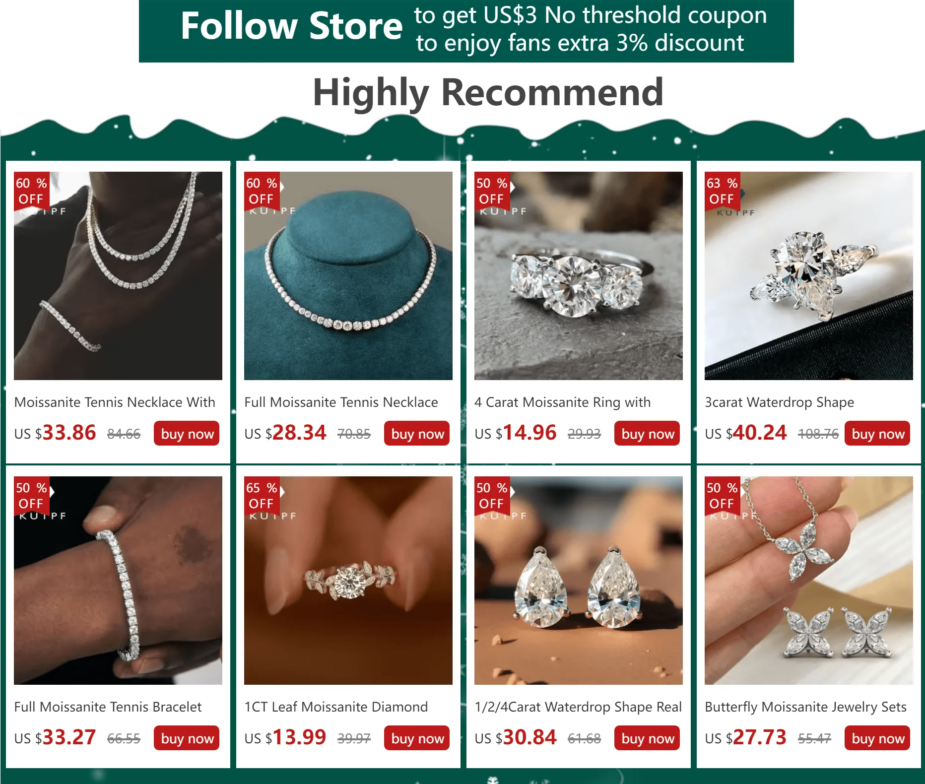 Heart Shape Moissanite Diamond Jewelry Set for Women 925 Sterling Silver Plated 18k Gold Neckchain Pendant Necklace Stud Earring - Tara's Tiny Treasures