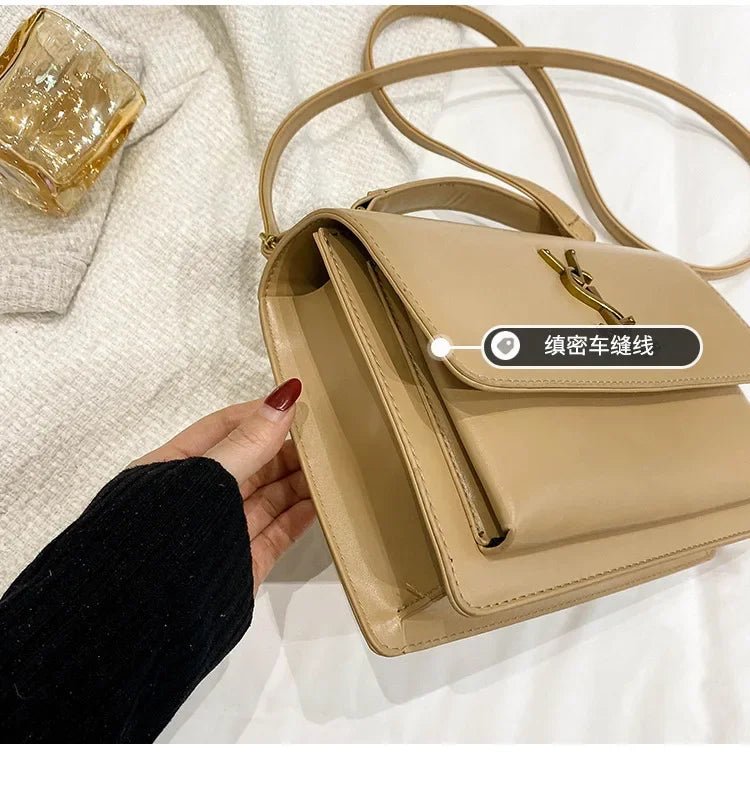 High-End Leather Women Diaper Bag Classic Designer Paris Casual Simple Vintage Trendy Design with Adjustable Shoulder Strap - Tara's Tiny Treasures