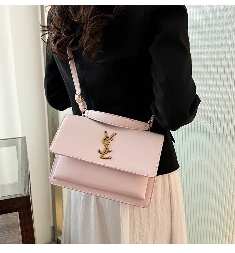 High-End Leather Women Diaper Bag Classic Designer Paris Casual Simple Vintage Trendy Design with Adjustable Shoulder Strap - Tara's Tiny Treasures