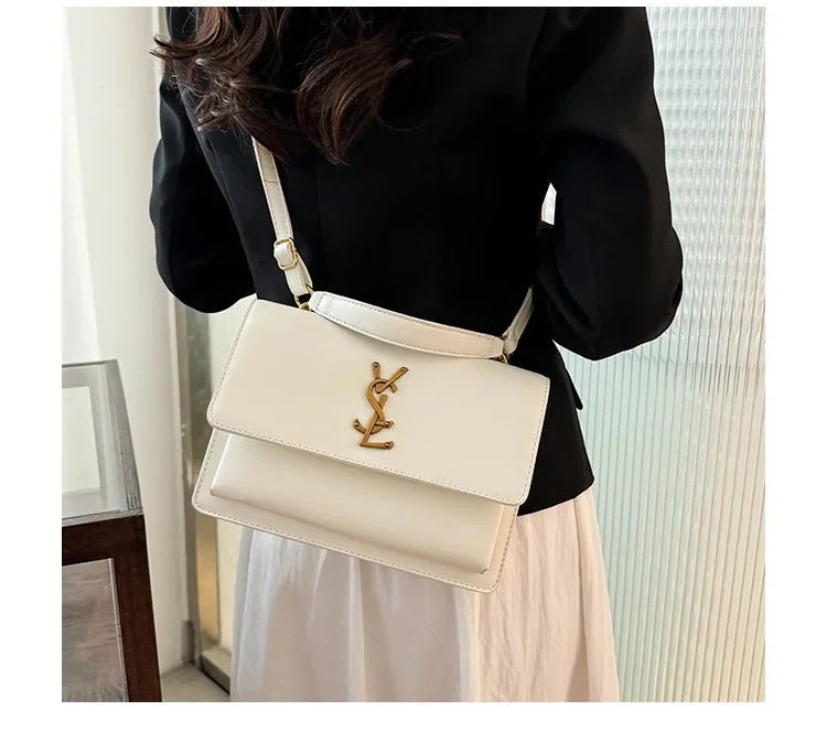 High-End Leather Women Diaper Bag Classic Designer Paris Casual Simple Vintage Trendy Design with Adjustable Shoulder Strap - Tara's Tiny Treasures