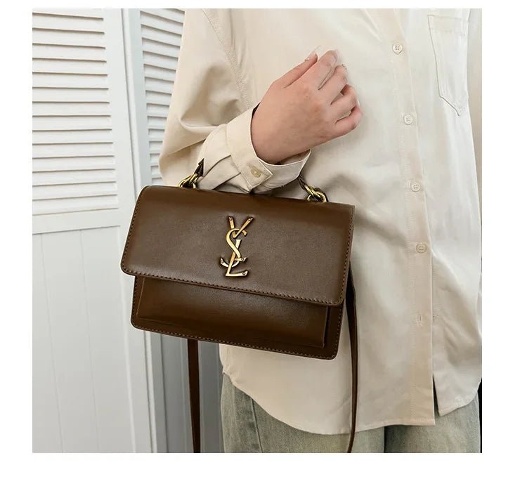 High-End Leather Women Diaper Bag Classic Designer Paris Casual Simple Vintage Trendy Design with Adjustable Shoulder Strap - Tara's Tiny Treasures