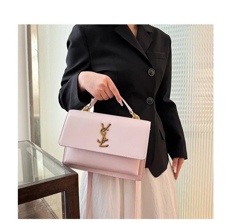 High-End Leather Women Diaper Bag Classic Designer Paris Casual Simple Vintage Trendy Design with Adjustable Shoulder Strap - Tara's Tiny Treasures