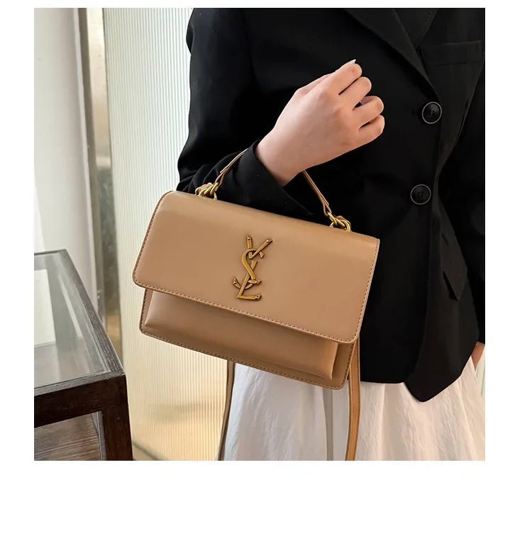 High-End Leather Women Diaper Bag Classic Designer Paris Casual Simple Vintage Trendy Design with Adjustable Shoulder Strap - Tara's Tiny Treasures