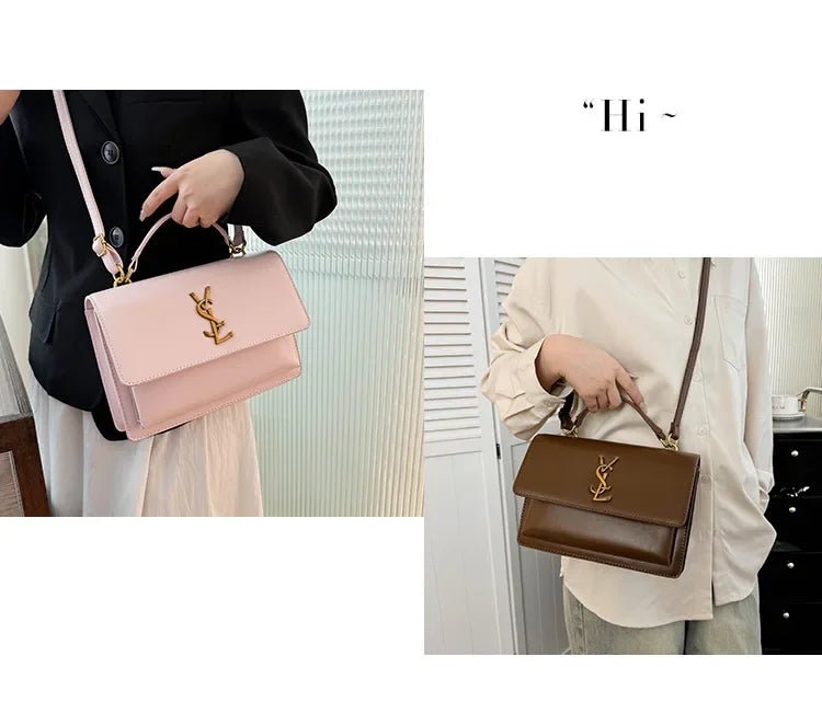 High-End Leather Women Diaper Bag Classic Designer Paris Casual Simple Vintage Trendy Design with Adjustable Shoulder Strap - Tara's Tiny Treasures