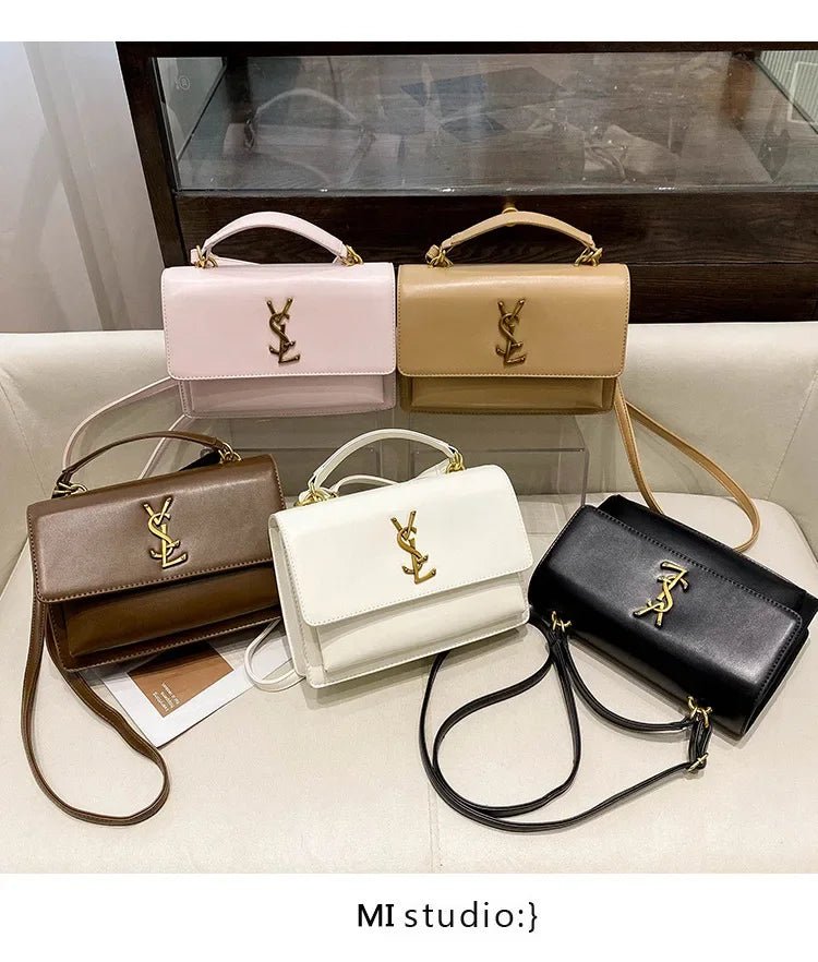 High-End Leather Women Diaper Bag Classic Designer Paris Casual Simple Vintage Trendy Design with Adjustable Shoulder Strap - Tara's Tiny Treasures