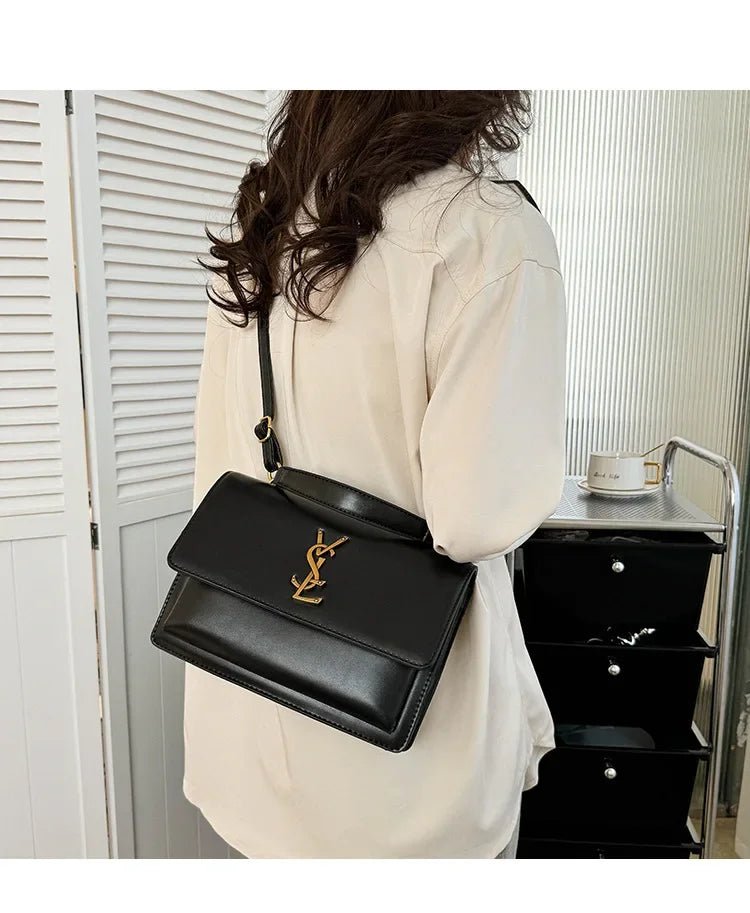 High-End Leather Women Diaper Bag Classic Designer Paris Casual Simple Vintage Trendy Design with Adjustable Shoulder Strap - Tara's Tiny Treasures