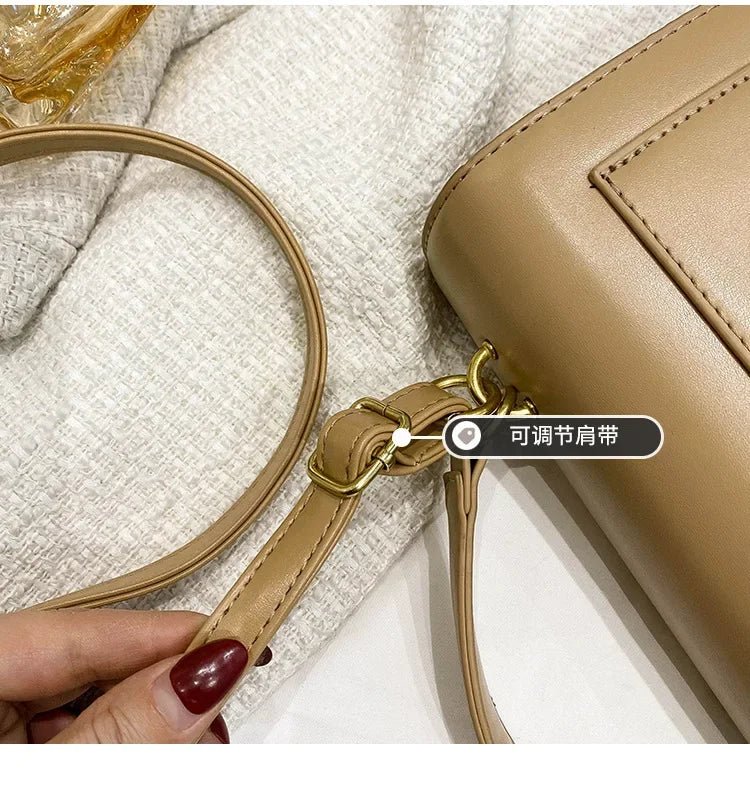 High-End Leather Women Diaper Bag Classic Designer Paris Casual Simple Vintage Trendy Design with Adjustable Shoulder Strap - Tara's Tiny Treasures
