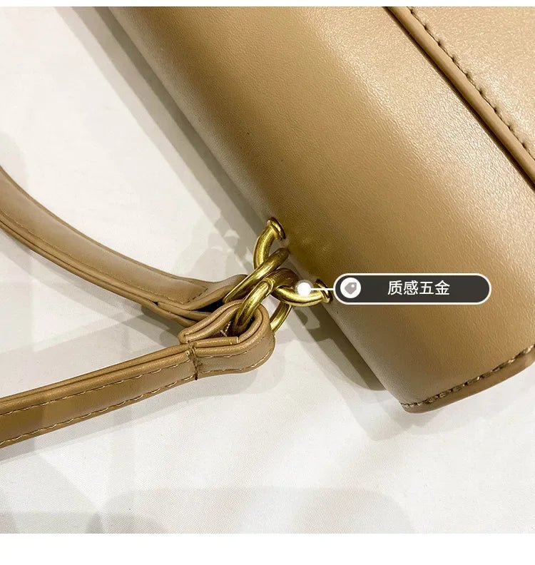 High-End Leather Women Diaper Bag Classic Designer Paris Casual Simple Vintage Trendy Design with Adjustable Shoulder Strap - Tara's Tiny Treasures