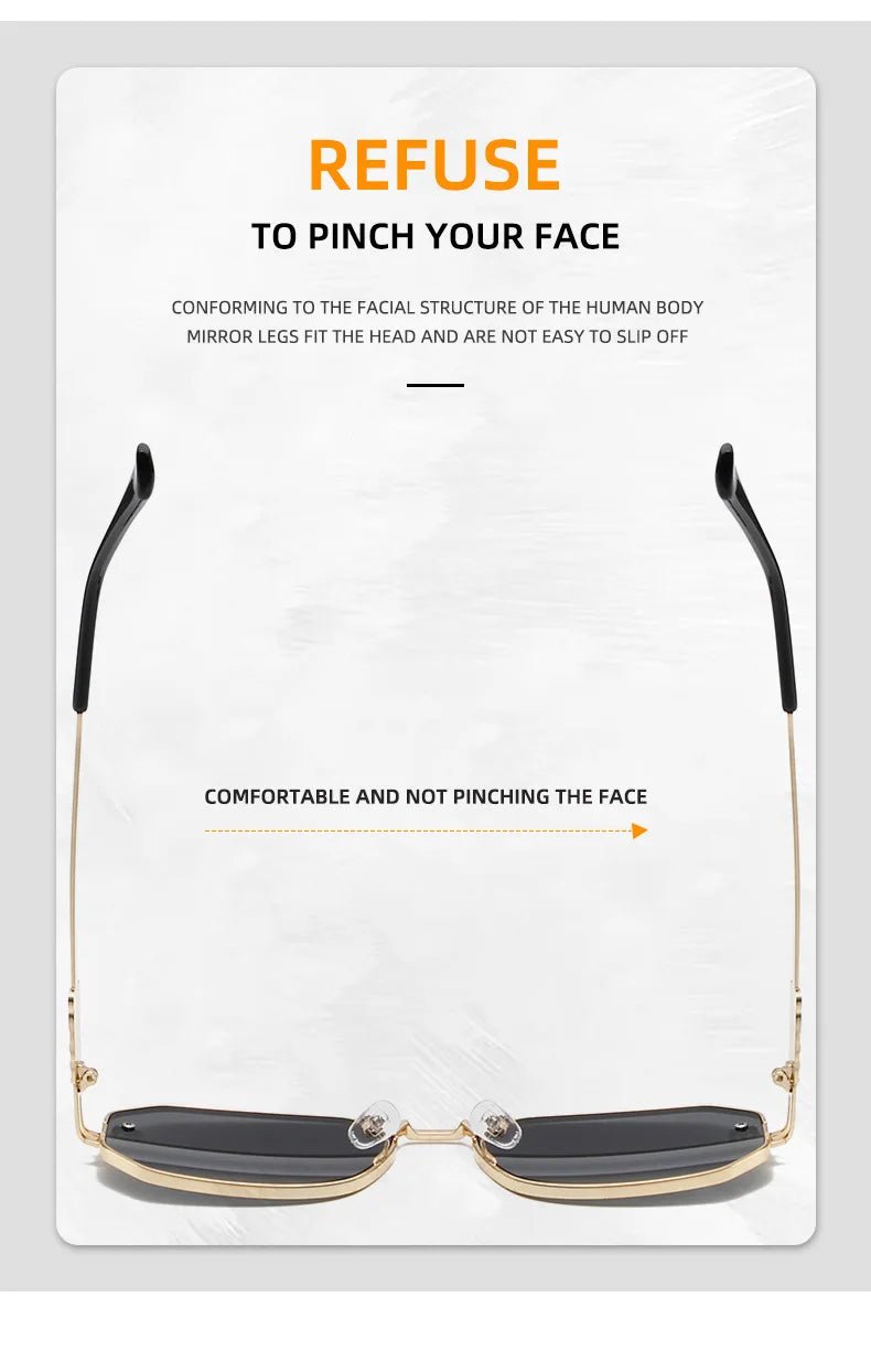 High Quality Rectangle Sunglasses Fashion Brand Designer Vintage Glasses Metal Frame Eyewear UV400 Gafas De Sol Mujer 308393 - Tara's Tiny Treasures