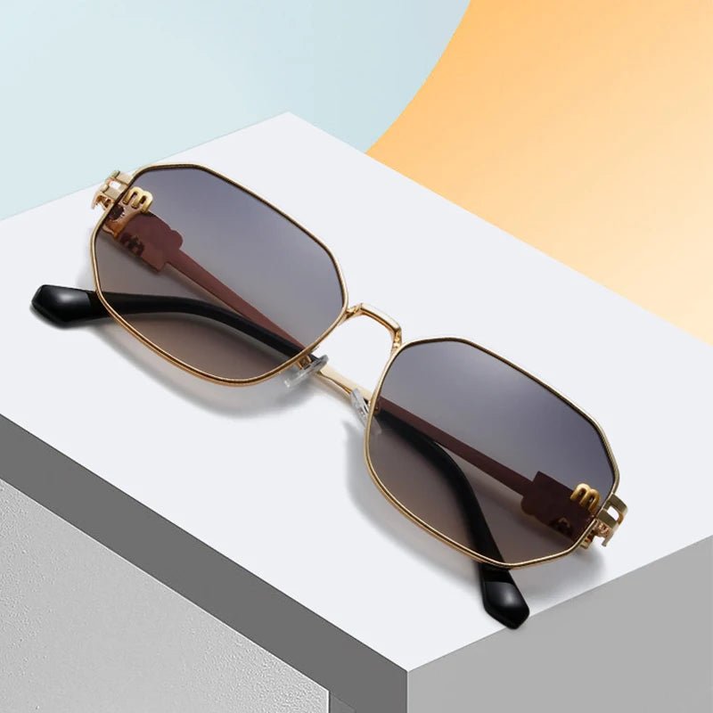 High Quality Rectangle Sunglasses Fashion Brand Designer Vintage Glasses Metal Frame Eyewear UV400 Gafas De Sol Mujer 308393 - Tara's Tiny Treasures
