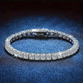 High Quality S925 Silver Platinum Plated Moissanite Bracelet Sparkling Personality Wedding Jewelry Gift Charm Bracelet For Women - Tara's Tiny Treasures