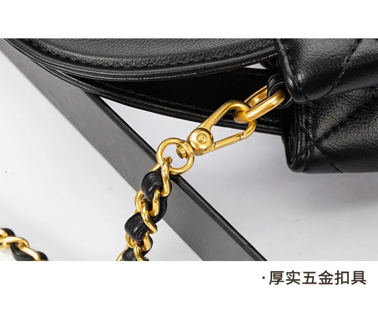 High-texture leather portable small square bag 2026 new fashionable versatile light luxury bag - Tara's Tiny Treasures