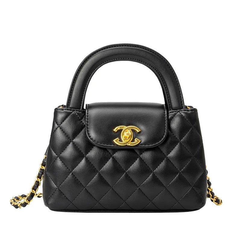 High-texture leather portable small square bag 2026 new fashionable versatile light luxury bag - Tara's Tiny Treasures