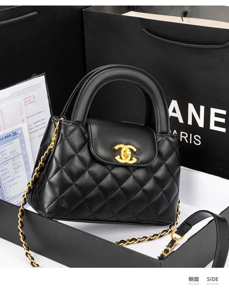 High-texture leather portable small square bag 2026 new fashionable versatile light luxury bag - Tara's Tiny Treasures