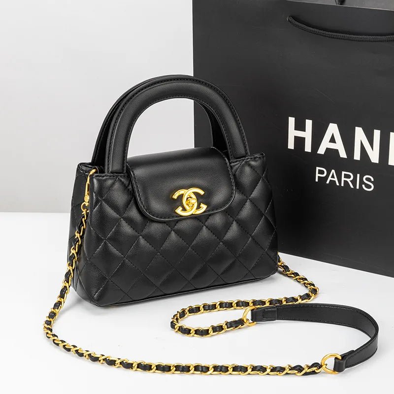 High-texture leather portable small square bag 2026 new fashionable versatile light luxury bag - Tara's Tiny Treasures