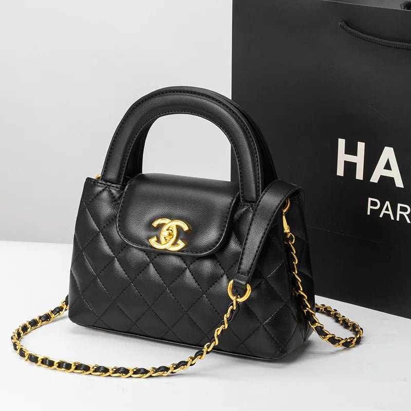 High-texture leather portable small square bag 2026 new fashionable versatile light luxury bag - Tara's Tiny Treasures