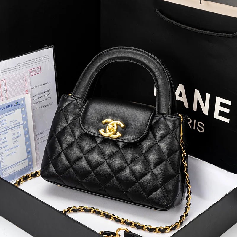 High-texture leather portable small square bag 2026 new fashionable versatile light luxury bag - Tara's Tiny Treasures