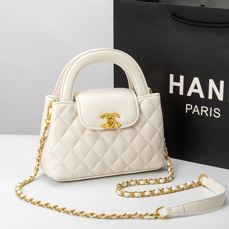 High-texture leather portable small square bag 2026 new fashionable versatile light luxury bag - Tara's Tiny Treasures