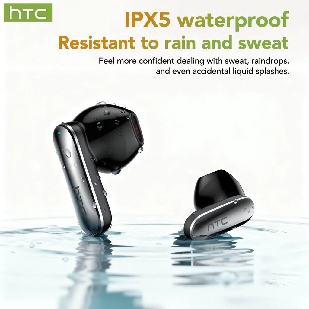 HTC NE48 TWS Wireless Earbuds AI Translation 2K HD Touchscreen Bluetooth 6.0 IPX5 ENC Noise Cancelling Sports Headphone - Tara's Tiny Treasures
