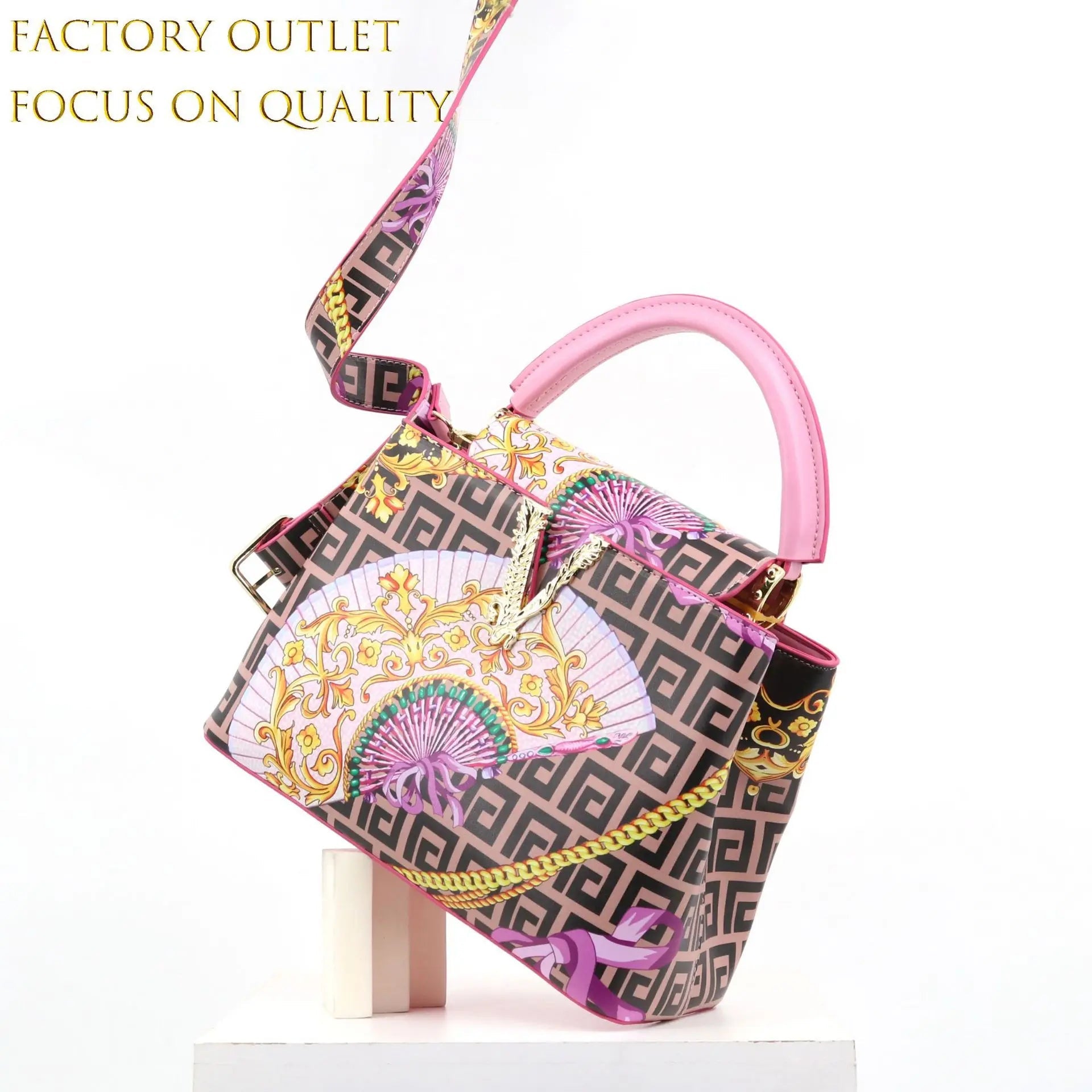 Ins Famous Fashion Classic Printed PU Leather Womens Handbags Luxury Elegant Shoulder Crossbody Top Handle Bag Daily Travel Work - Tara's Tiny Treasures