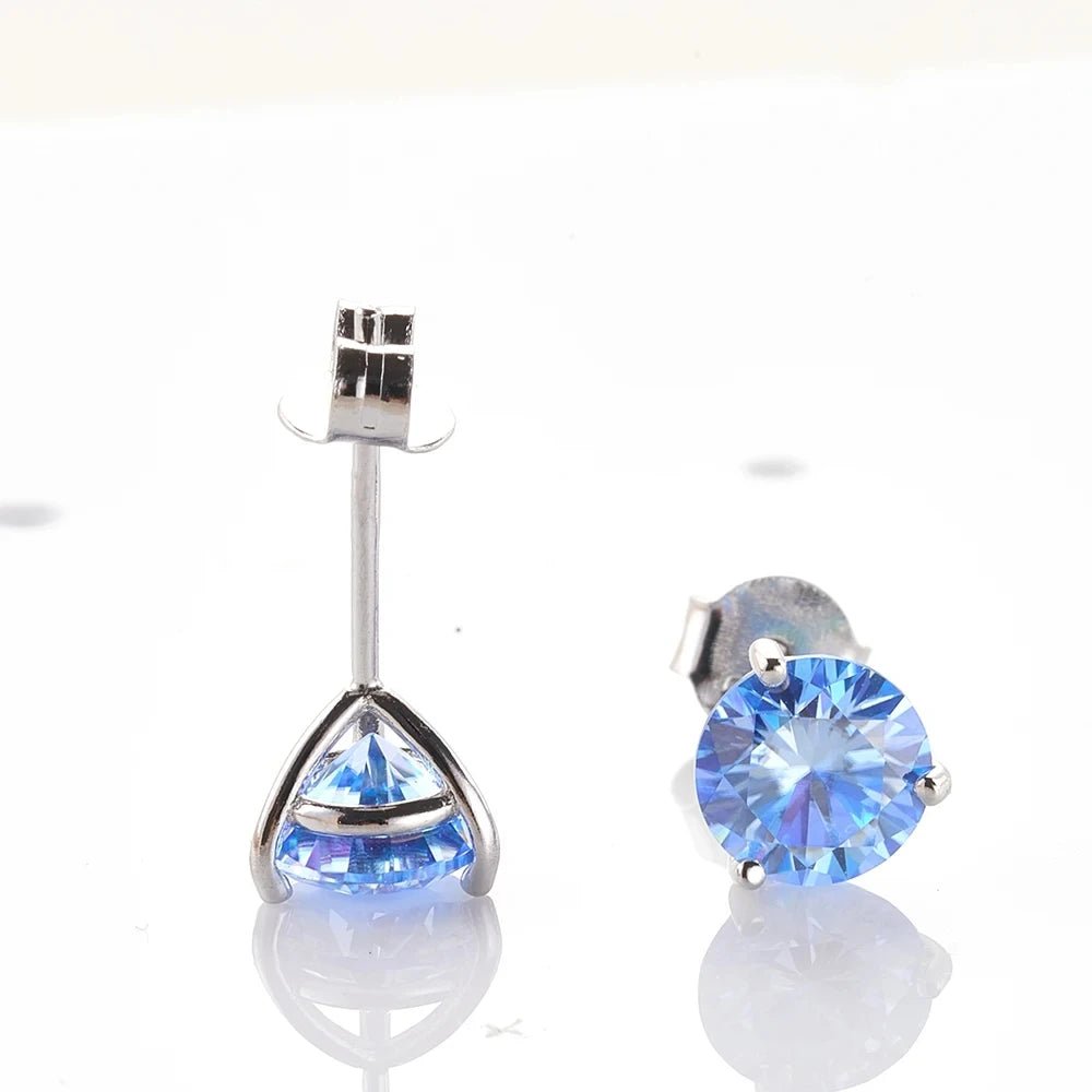 JoyceJelly 925 Sterling Silver Moissanite Diamond Jewelry 0.5CT/1CT Moissanite Earrings For Women Daily Classical Simple Design - Tara's Tiny Treasures