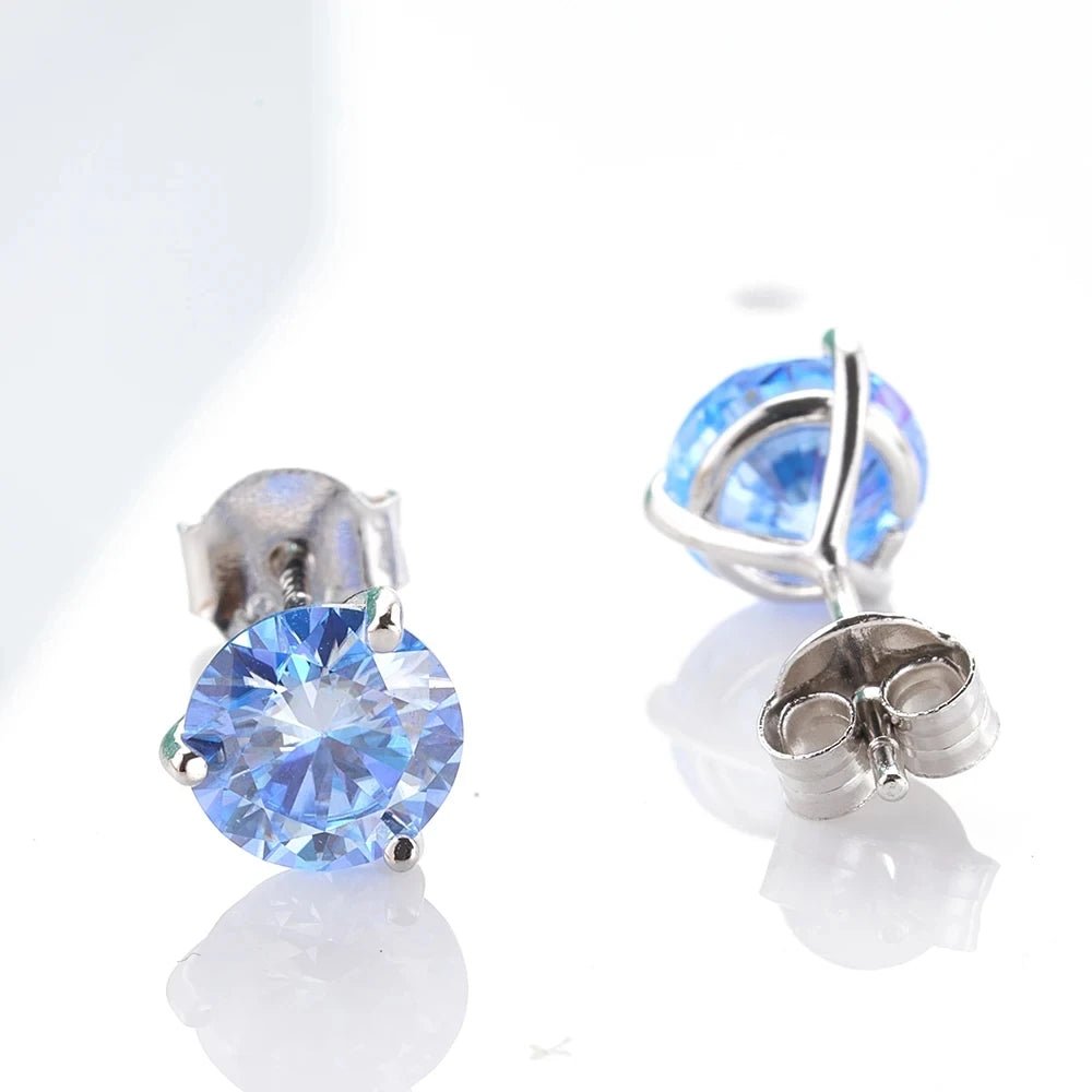 JoyceJelly 925 Sterling Silver Moissanite Diamond Jewelry 0.5CT/1CT Moissanite Earrings For Women Daily Classical Simple Design - Tara's Tiny Treasures