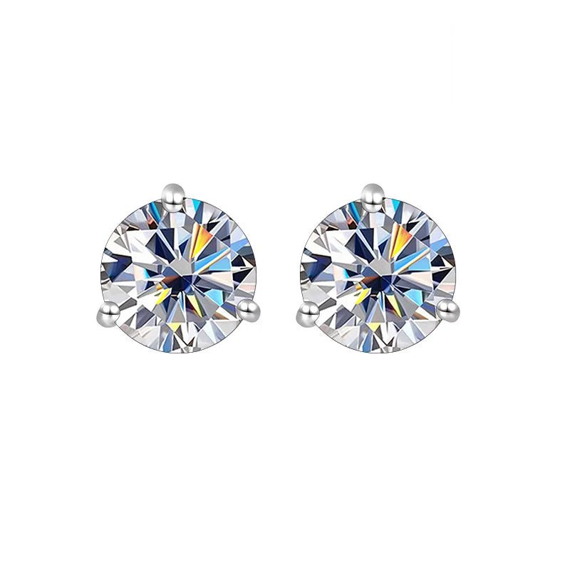JoyceJelly 925 Sterling Silver Moissanite Diamond Jewelry 0.5CT/1CT Moissanite Earrings For Women Daily Classical Simple Design - Tara's Tiny Treasures